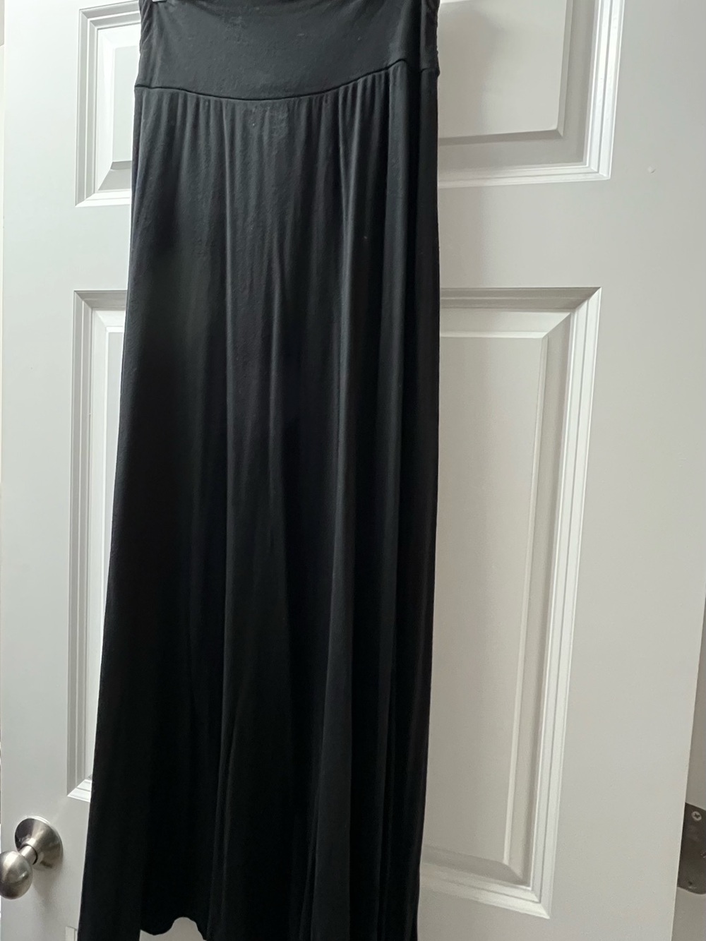 bobeau Black Maxi Skirt - Smooth Flowing A-Line